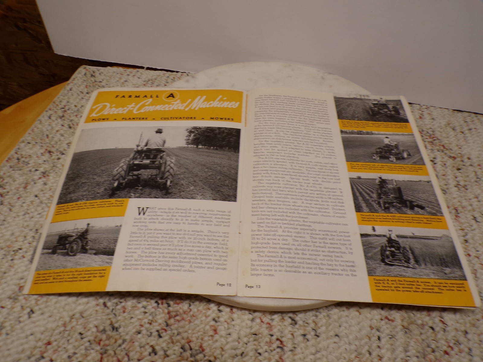 McCormick-Deering Farmall A One-Row Tractor W/Culti-Vision IH Booklet A-433-CC