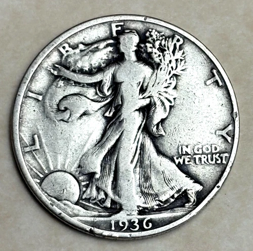 Photo of a 1936-P Walking Liberty Half Dollar from an eBay listing that sold on Jul 21, 2026