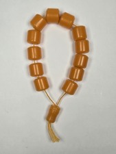 Faturan Bakelite Muslim Prayer Beads Honey  Yellow Color Beads 32.6gr