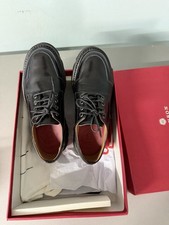 Grenson Barbara Black Leather Oxford Dress Shoes US 6 D Lace-Up Round Toe