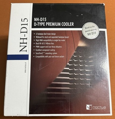 Noctua NH-D15 Premium CPU Cooler with NF-A15 x 2 PWM Retail Cooling Fans