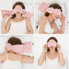 Weighted Sleep Mask Contoured Light-Blocking Eye Cover with Gentle Pressure
