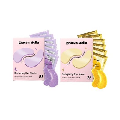 grace & stella Under Eye Patches Mask 48 pairs EXP 09/19/28 NEW