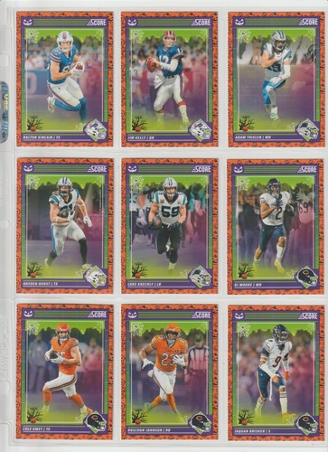 2024 SCORE-A-TREAT FOOTBALL 281 KARTEN LOT - GREEN BATS PARALLEL AND PUMPKIN BASE - Bild 4 von 18
