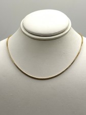 Solid 14K Yellow Gold Box Link Chain Necklace, 18 , 4.3 g, 1.15 mm