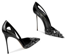 Black Sequined High Heels Women's Pointed Heels Summer Temperament High Heels