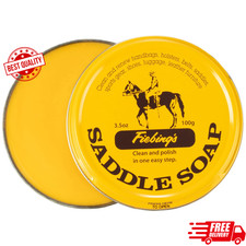 Fiebing's Yellow Saddle Soap 3.5oz Leather Cleaner Conditioner for Boots, Bags