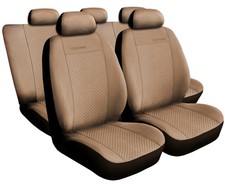 Autositzbezüge PRESTIGE Beige Kunstvelours Set für Audi A6 C4 C5 C6 C7 C8