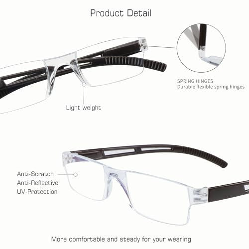 2 Paar Lesebrillen, Blaulicht blockierende Brille, Computer 2 braun 1,0 x - Bild 2 von 6