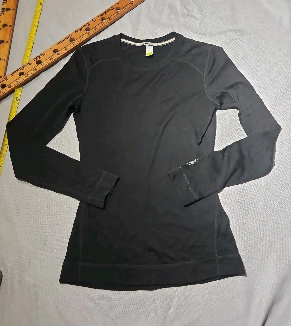 Smartwool Shirt Mens Small Black Merino Wool 250 Base Layer Performance Active
