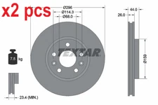 X2 PCS L&R SIDES BRAKE DISC 92300703