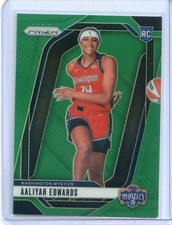2024 Panini Prizm WNBA AALIYAH EDWARDS RC ROOKIE #142 GREEN PRIZM MYSTICS