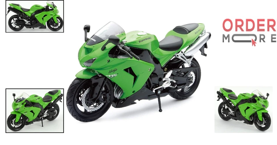 Expositor deportivo modelo fundido a presión para motocicleta plástico verde 8,2x2,9x4,8 pulgadas Foto 2 de 4