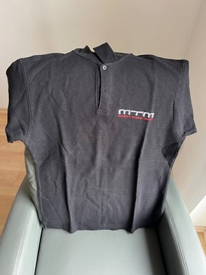 MTM Poloshirt Gr. M Schwarz Kurzarm Herren Motoren Technik Mayer