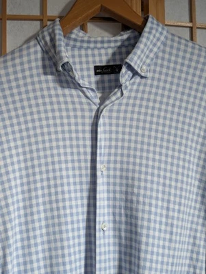 Van Laack Meisterwerk Hemd Slim Fit Blau Weiß Kariert Größe L Klassisch - Bild 1 von 4