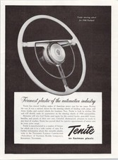 Tenite 1945 Vintage Print Ad 1946 Packard Steering Wheel Plastic