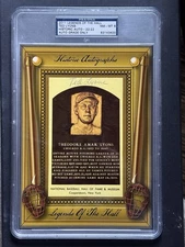 TED LYONS 2011 Legends of the Hall Historic Autographs HA Auto HOF PSA 8 NM-MT