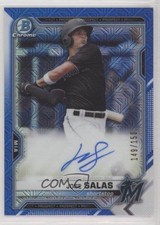 2021 Bowman Mega Box Chrome Mojo Blue Refractor /150 Jose Salas Auto 09t6
