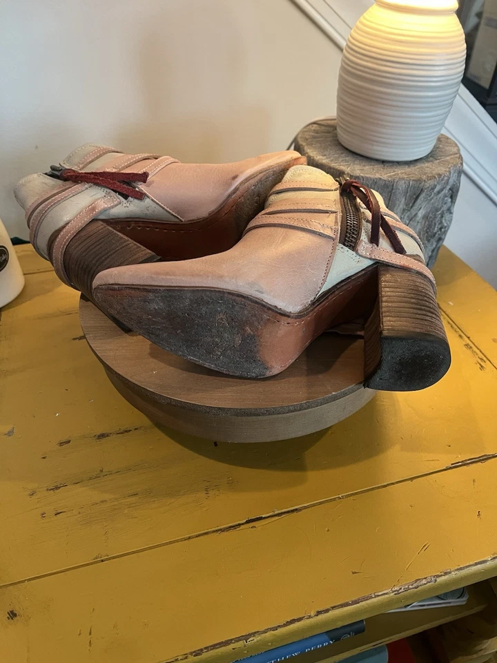 Botín Jerome 100% Cuero FREEBIRD Hecho a Mano Talla 9 (Funciona Pequeño) Rubor Multi Foto 4 de 4