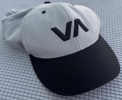 RVCA VA Flexfit Cap Mütze Grau Schwarz L/XL Fitted Skate Surf