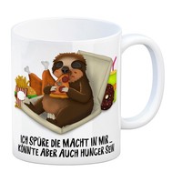 Kaffeebecher Mit Fressendes Faultier Motiv Und Spruch: Ich SpüRe Die Macht In