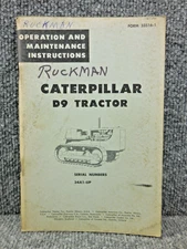 OEM Factory CAT Caterpillar D9 Dozer Tractor 34A Operation Maintenance Manual