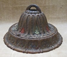 Vintage Cast Iron Ceiling Medallion for Light Fixture, 5 3/4" diameter