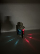 Marine Triplex Ship Lantern Red Blue Glass