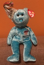 TY DECEMBER the BIRTHDAY BEAR BEANIE BABY - MINT with MINT TAG