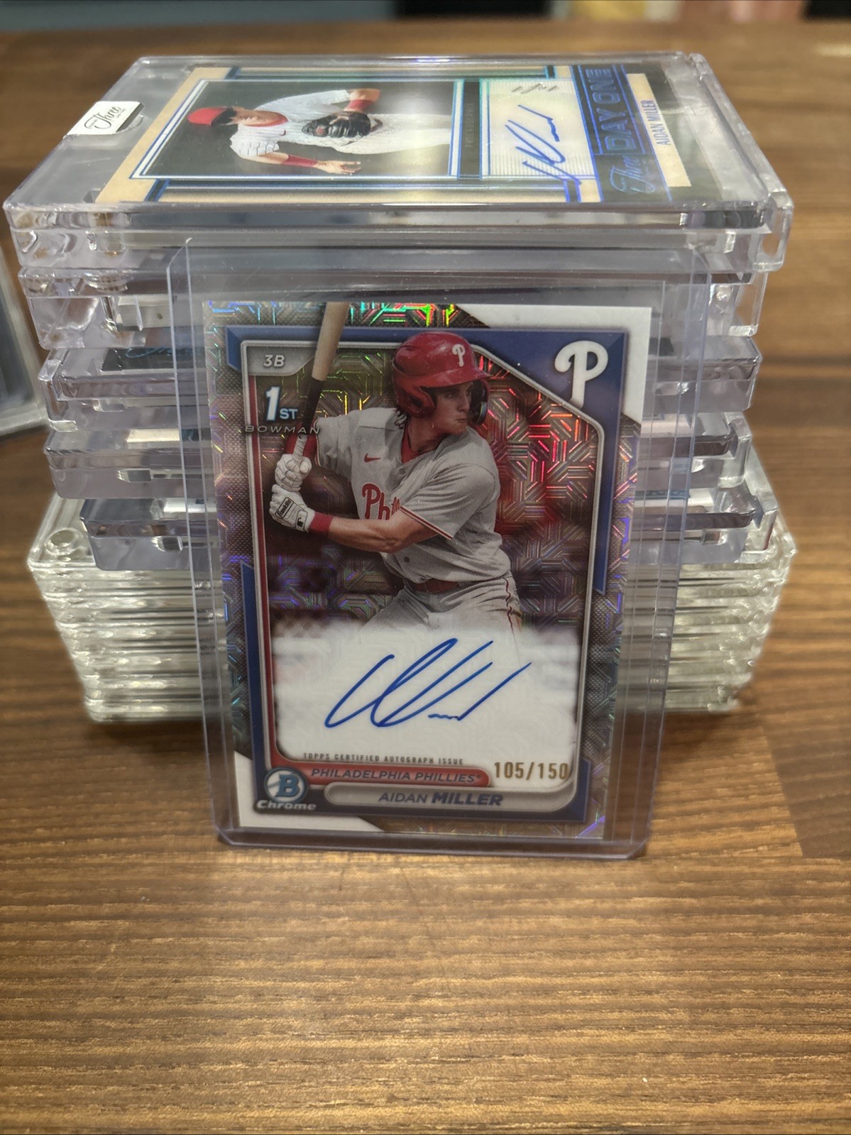 2024 Bowman Chrome Auto Aidan Miller HTA /150 1st Bowman Phillies