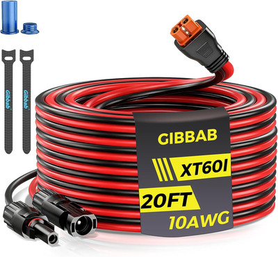 20FT 10AWG Solar to Xt60I, Gibbab 3 6 10 16 20 25FT Solar Panel Connector to Xt6