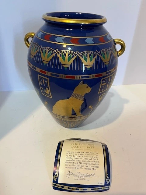 Greek Geometic The Franklin Mint 1987製 1987 Franklin Mint Egyptian Goddess Queen Cleopatra 22KT Gold