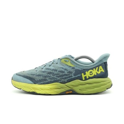 Hoka One Herren Speedgoat 5 Sneaker blau/gelb Mesh Low-Top Laufschuh EU 42 2/3