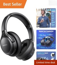 Over Ear Wireless Headphones with 65H Playtime  Noise Isolation Technology