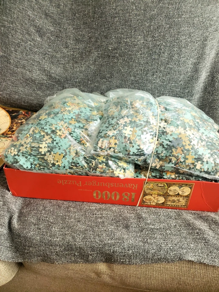 3/4 SEALED RARE Ravensburger 18000 HISTORICAL WORLD MAPS Jigsaw Puzzle New  - Image 3 of 4