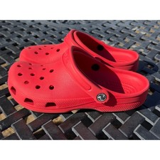 CROCS Classic Clogs Bright Red Unisex Mens 6 Women's 8 view photos
