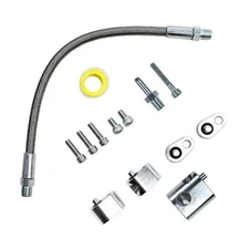 LS Cylinder Head Coolant Steam Port Crossover Hose Steel 3 Ports + 2 Plugs