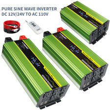 2000W 3000W 4000W Pure Sine Wave Power Inverter,DC 12V/24V to AC 110V Inverter