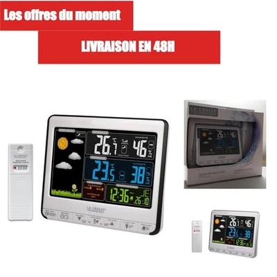 La Crosse Technology WS6826WHI-BLA Station Météo Numérique Noir - Photo 1/3