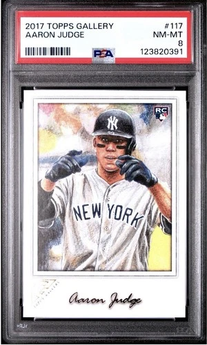2017 Topps Gallery Aaron Judge ROOKIE Card #117 RC PSA 8 Fresh Slab