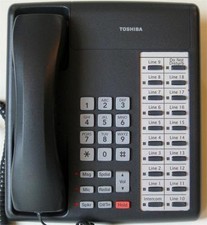 One Refurbished Charcoal Toshiba DKT-3220S Telephone Set Toshiba DKT3220S 