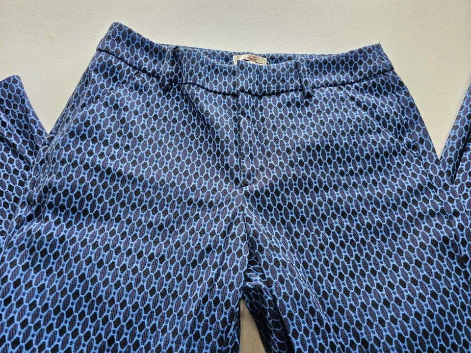 Merona Womens Size 4 (30x26) Blue Print Pants Tapered Leg Oval Pattern - Image 4 of 4