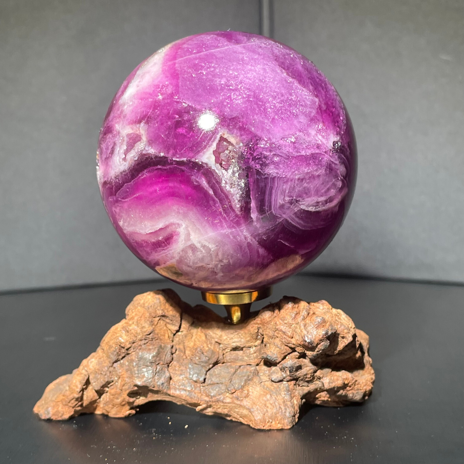 37G Natural Colorful Fluorite Crystal Ball for Healing & Energy