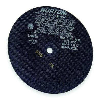 Norton Abrasives 66252835053 Abrasive Cut-Off Wheel, Type 1, 6 In Dia, 0.035 In
