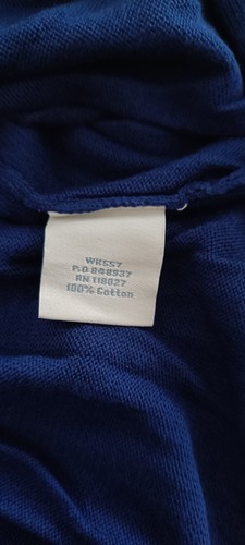 Boden blue cotton round neck cardigan with bead embellishment - 12/ NWT - Picture 7 of 7