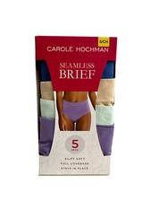 Carole Hochman Seamless Brief 5-Pack Silky Soft Small 35-37 Hips NEW/Open/unfold
