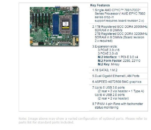 Supermicro H11SSL-i Motherboard Mainboard 8 DIMMs For Single AMD EPYC 7001/7002 - Bild 7 von 7