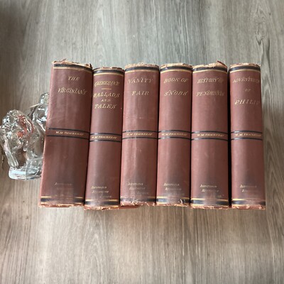 Lot Of 6 W.M .Thackeray - The Virginian, Vanity Fair 1878