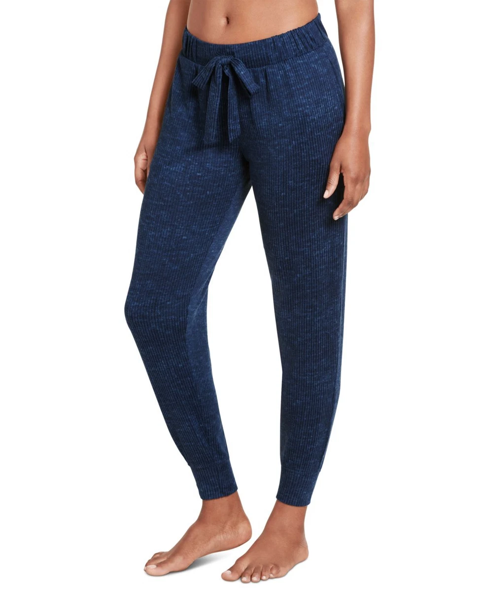 Jockey Womens Luxe Lounge Ribbed Sleepwear Jogger Pants Inkwell