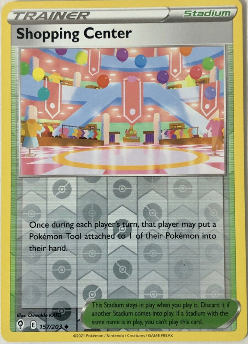 Pokemon - Shopping Center - 157/203  - Reverse Holo - Evolving Skies - NM/M -New